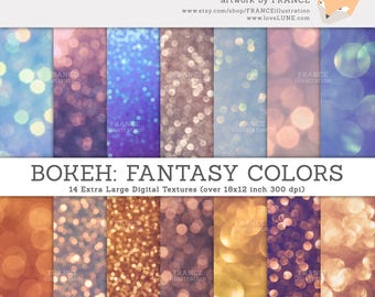 GET 3 FOR 2. Bokeh Overlay Photos. Real Photographs of Bokeh Glitter Paper. Ombre Gold Silver Blue Background Textures, DIY Craft Supply.