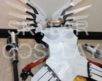 OVERWATCH OW Mercy Angela Ziegler cosplay costume&prop weapon gun