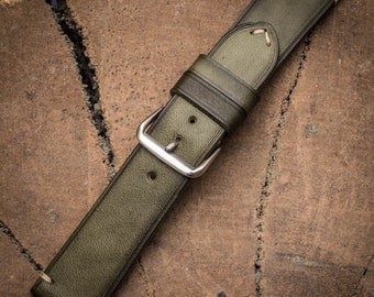 Handcrafted leather watch strap 22mm Vegetable tanned leather watch strap 18 mm 20 mm watch band 22 mm 24 mm watch strap