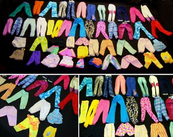 Vintage Barbie clothes lot-barbie pants lot-barbie shorts lot-old barbie clothes lot-barbie friends clothes-doll pants lot-doll pants lot