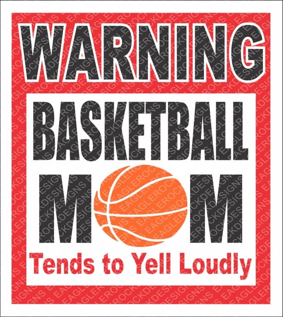 Download Warning Basketball Mom SVG DXF EPS Digital Cut File