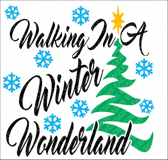 Download Items similar to Walking In a Winter Wonderland SVG, DXF, EPS, Png Cut File for Cameo and Cricut ...