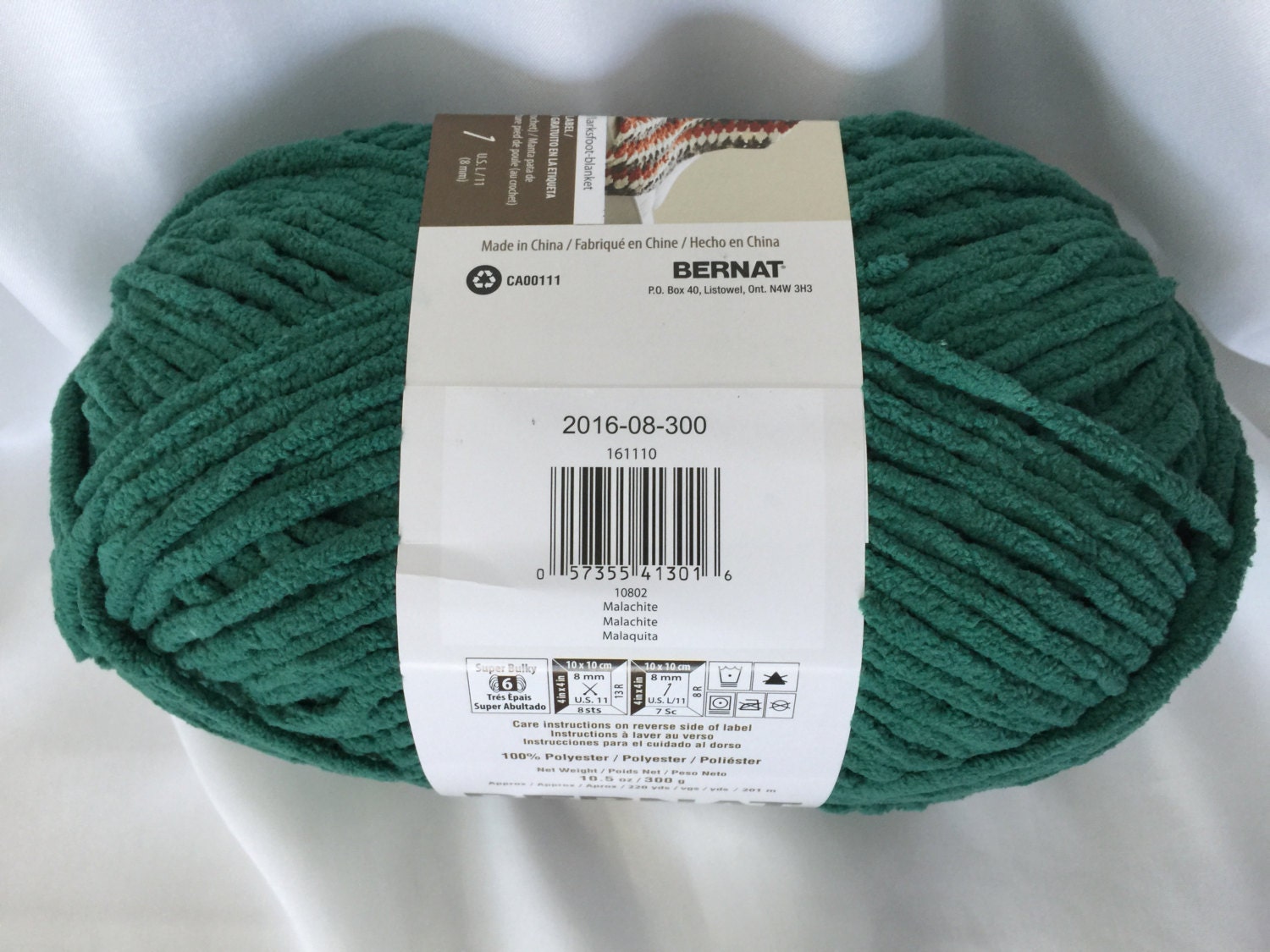Malachite 10802 Bernat Blanket Yarn Big 10.5 oz Skein UPC
