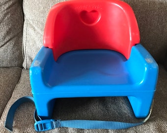 Vintage Fisher Price Grow With Me kids toddler child size booster seat chair, 1990, 9918