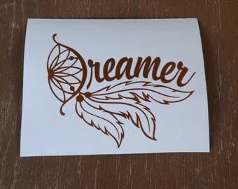 Dream catcher decal, tumbler decal, yeti decal,laptop decal, car decal,window decal,truck decal, permanent vinyl decal,dreamcatcher sticker