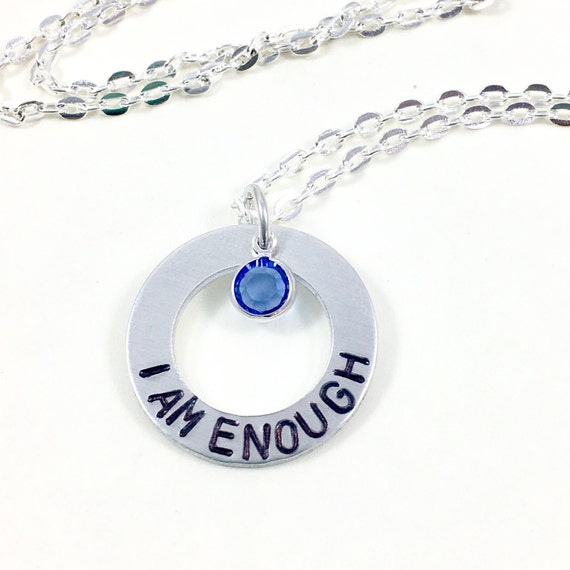 Mental health awareness necklace by HandStampedTrinkets on Etsy