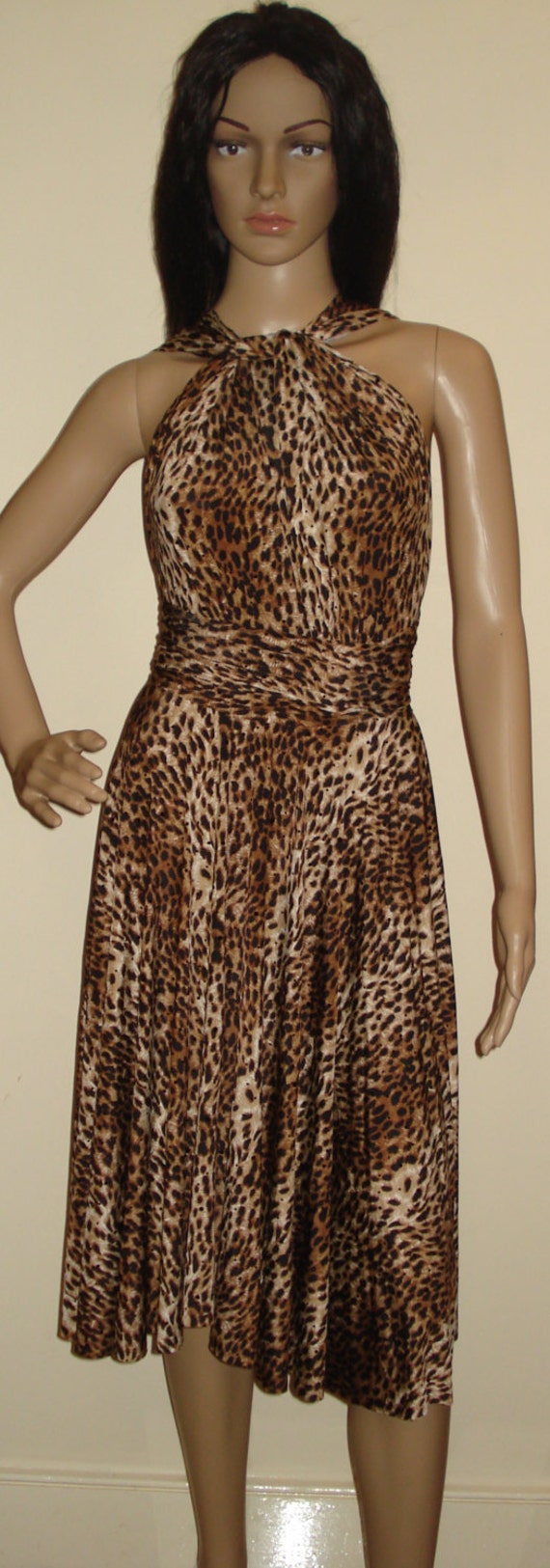  Brown  Black  Sequin Leopard Bridesmaid  Dress  Infinity Dress 