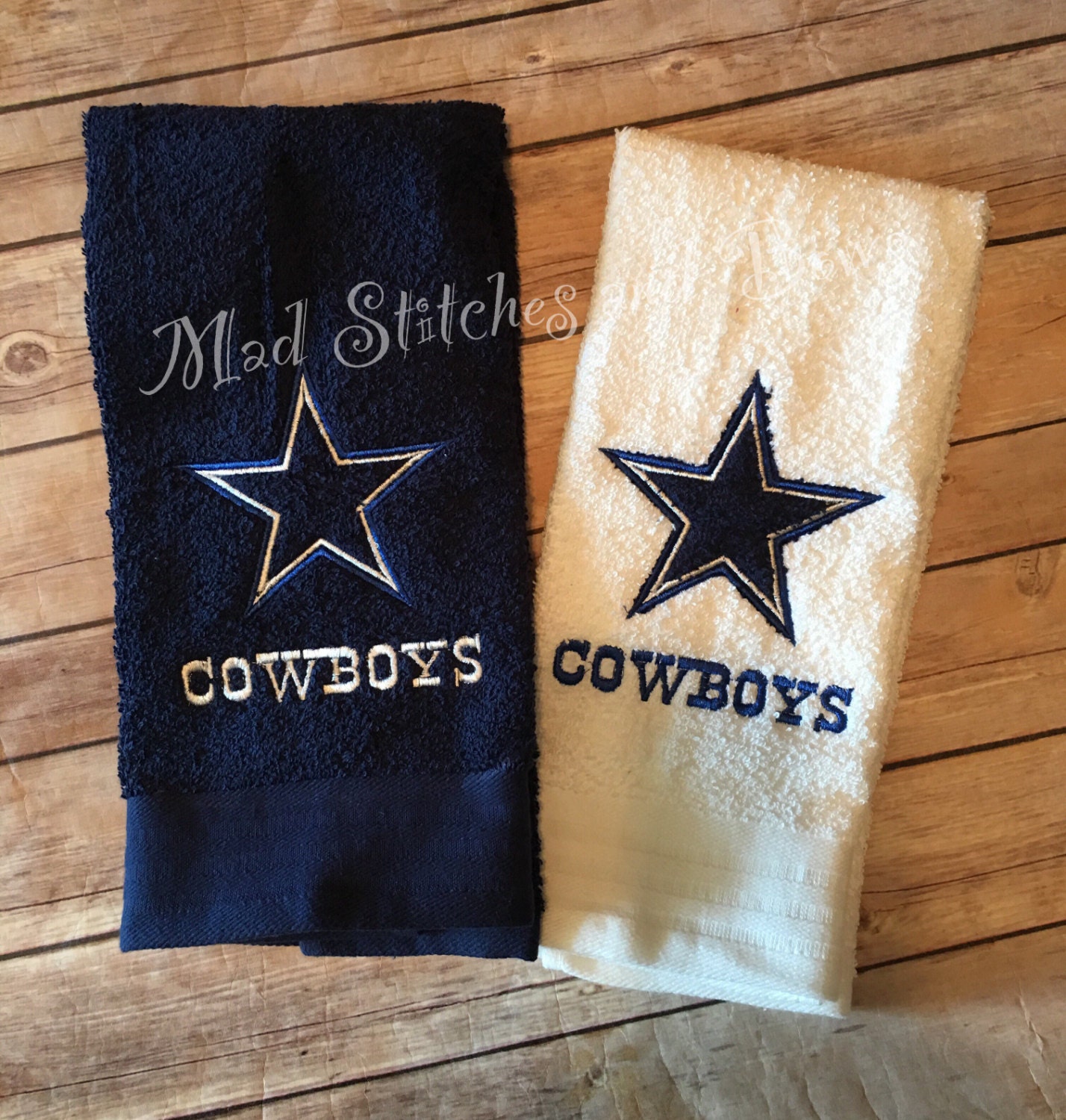 Personalized Dallas Cowboys hand towels