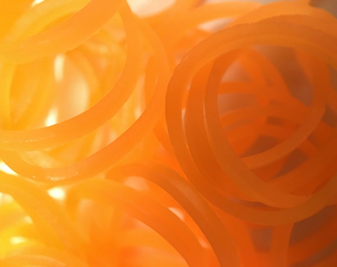 300 Neon Orange Loom Bands non-latex rubber bands