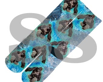 Custom Socks - Harambe Power! Harambe Power Trippy Gorilla Ape RIP elites elite sock