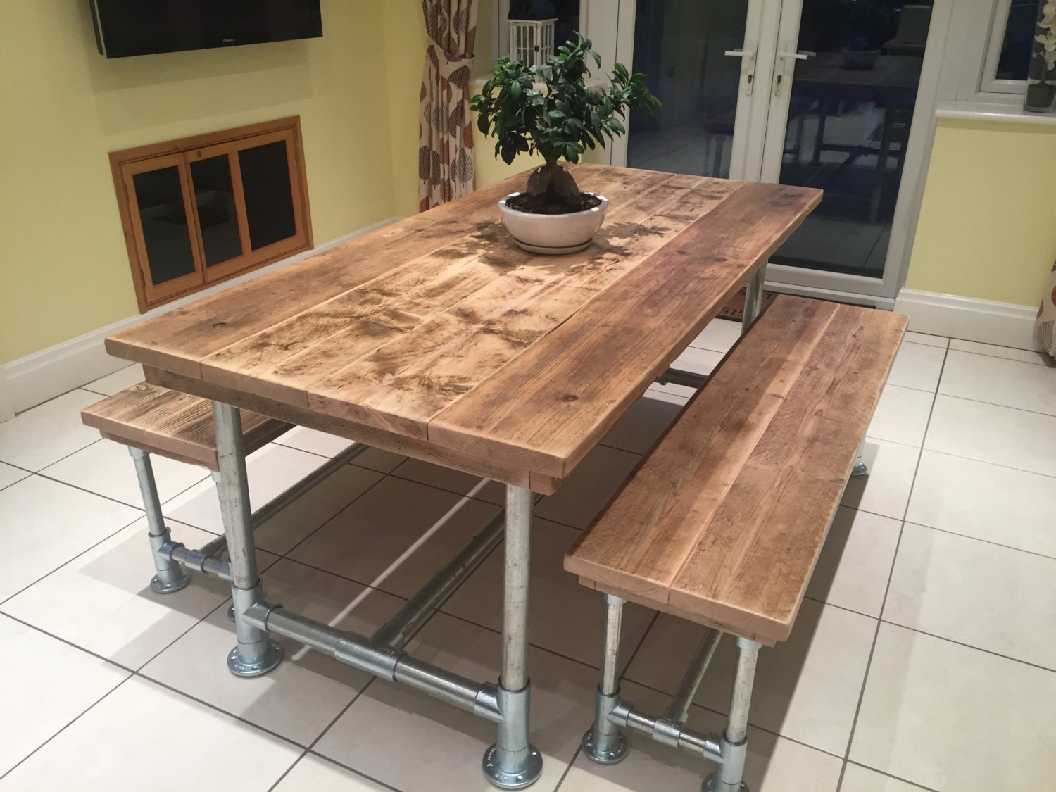 scaffold board dining room table