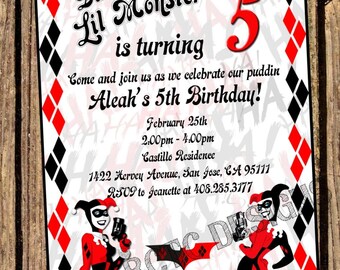 Harley Quinn Invitation
