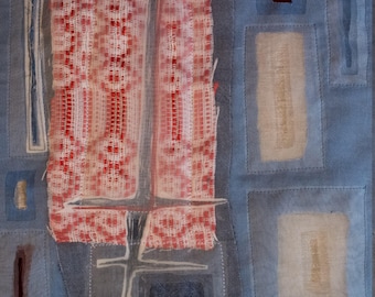 Fibre art/textile art, wall hanging - Transparencies I-Free shipping to Canada and USA!