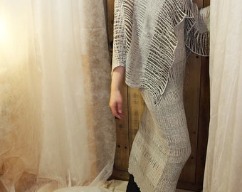 Linen clothing - Linen poncho Women's clothing MP101