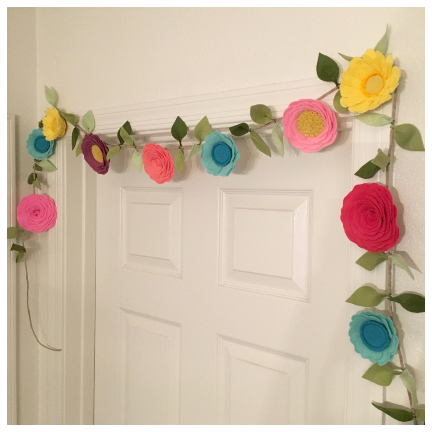 WILDFLOWER GARLAND // Felt Flower Garland // Floral Garland