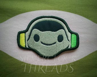 Sew-on patch - Overwatch Lucio Sound Barrier ultimate inspired embroidery - 8 cm / 3 in - costume and cosplay prop