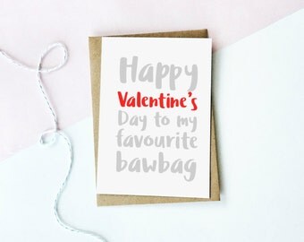 Bawbag Valentine's Day Card, Scottish Valentine's Card, Funny Card, Love Card, Valentine's Day Card, Love card