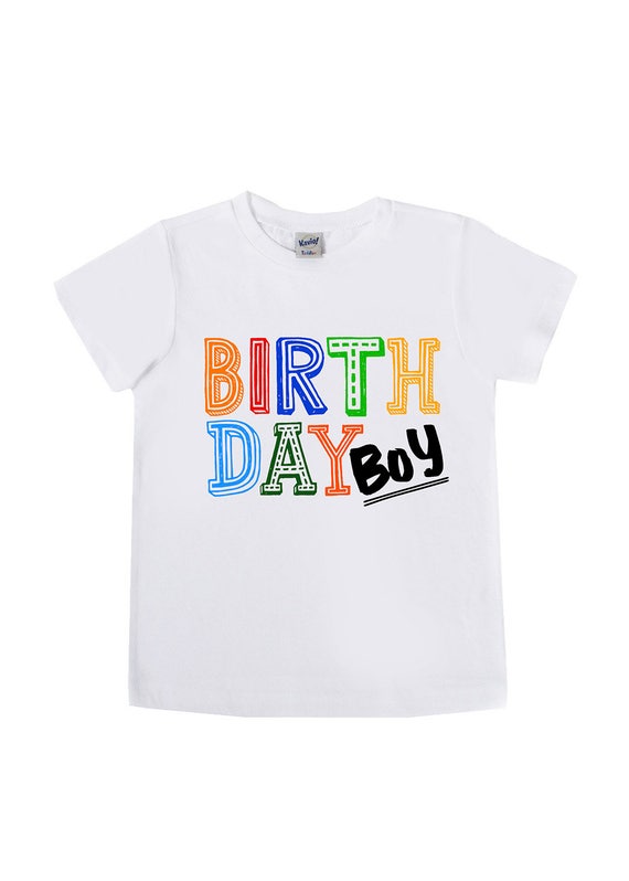 Birthday Boy Shirt Colorful Birthday Shirt Rainbow