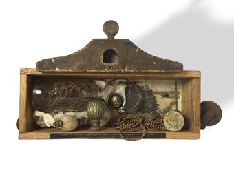 Tennyson Poetry Assemblage — Found Objects Tennyson Assemblage