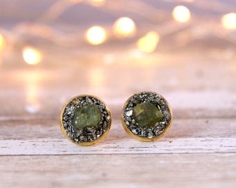 Peridot Jewelry, Peridot Earrings, Peridot Stud Earrings, August Birthstone Jewelry, August Birthstone Earrings, August Birthstone