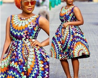 Alade Midi Dress with Shoulder Detail African Dresses Midi