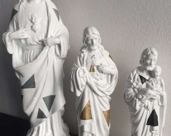 Statue Christ Sacred Heart Saint Antoine triangles Interior sculpture decoration