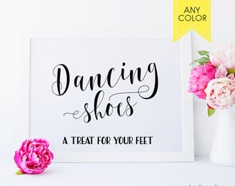 Wedding dancing shoes sign Dancing Shoes wedding signs basket Dancing sign Wedding flip flops for wedding guests Flip Dancing feet sign