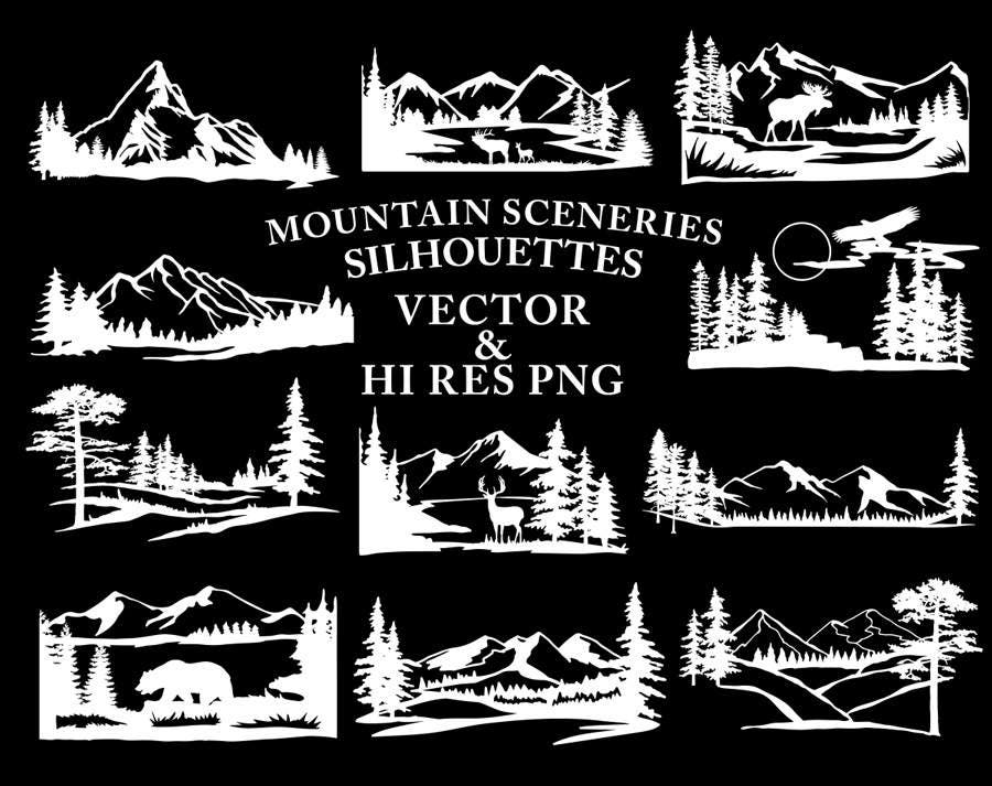 Download Mountain Scenery SVG Cut Files - Mountain Scenery ...