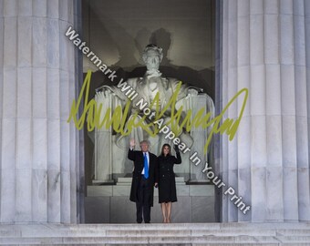 DONALD J. TRUMP Inauguration Signed Reprint Make America Great Again Photo DT24