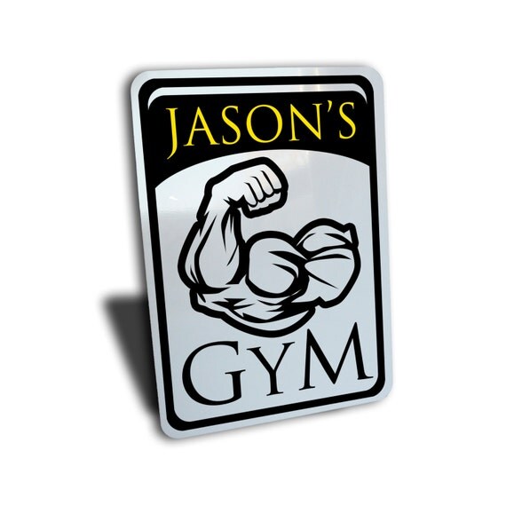 Custom Personalized Gym Sign Aluminum 7 by 10