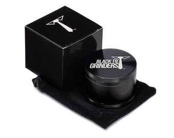 Black Tie Grinder 2.5 Inch Herb Grinder 4-piece Aluminum- Premium Packaging and Design- The Best Rated Herb Weed Grinder - Free Shipping!
