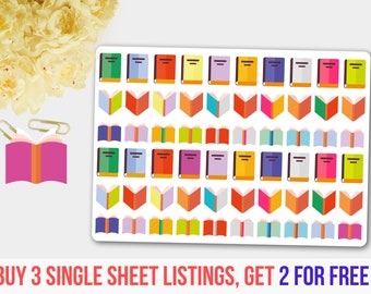 Books Stickers, Books Planner Stickers , Books Stickers for Planner, Library Planner Stickers