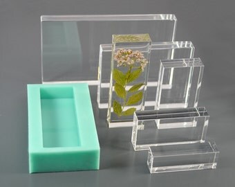 7 sizes Regtangular item silicone mold - Several possible sizes - For making jewelry, interior design etc.- For epoxy resin, polymer clay