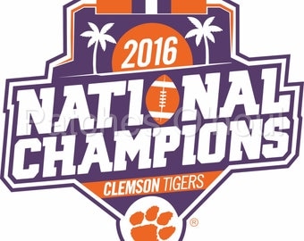 Clemson Tigers National Champions - Vector Design .Svg, .ai, .eps, .dxf, .Jpeg, .png Format for Cricut and Silhouette, Digital download