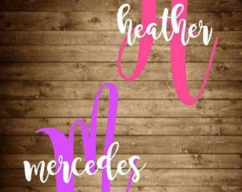 Name decal, monogram decal, monogram yeti decal, name yeti decal, monogram car decal, yeti cup decal, monogram decal