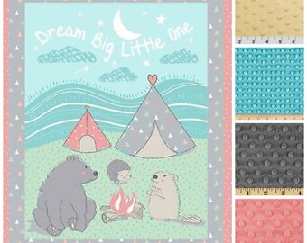 Baby Blanket,Camp Wee Baby Blanket,Teepee Baby Blanket,Bear baby Blanket,Hedgehog baby blanket,Dream big little one blanket,Baby Boy Blanket