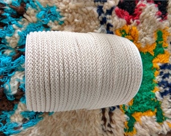 Cordon en coton macramé tressé en bobine de 5mm de 100m / 109yd couleur naturelle corde robuste cordon en coton 5mm cordon en macramé plante cintres murales
