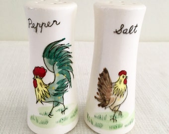 Vintage Rooster/Hen Salt and Pepper Shakers Japan