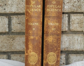 Volumes 9 and 10 1924 book of popular science by the grolier society