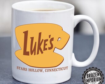 Luke's Diner Mug, Inspired by Gilmore Girls Stars Hollow Connecticut Gilmore Girls Mug Lukes Diner Coffee, Coffee - Tea Mug