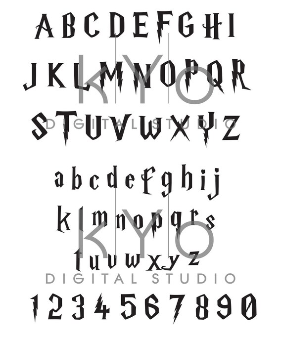 Download Harry P font cuttable svg files, Potter alphabet svg ...