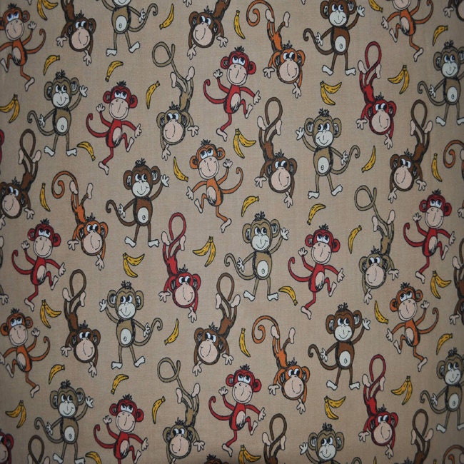 Monkeys Cotton Fabric (By The Yard) from CHARDICRAFT on Etsy Studio