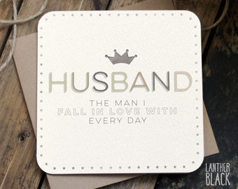 Beautiful Husband card / Husband birthday card / Husband anniversary card / Husband valentines card / MT10