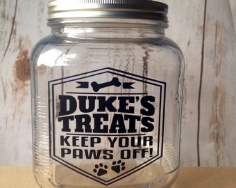 Dog Treat Jar, Personalized Dog Treat Jar, Cat Treat Jar, Pet Treats, Customized Pet Gift, Dog Gifts, Cat Gifts, Funny Dog Gift