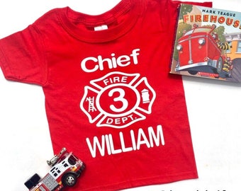Firefighter Birthday shirt. Firefighter Shirt. Fireman Birthday Shirt. Boys Birthday Shirt. Firefighter birthday party Boys Shirt, Boys bday