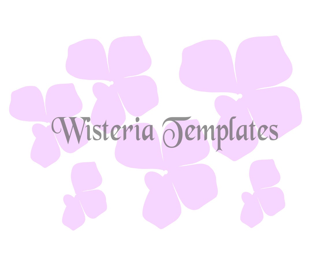 Hanging Wisteria Paper Flowers DIY Wisteria Templates