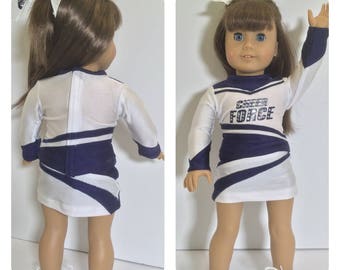 Custom Order, Doll Cheer Outfit, Fits like American Girls Doll clothes, Deluxe Cheer, Prices vary, 18 inch doll Cheer Uniform