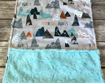 Security Minky Baby Blanket- Adventure Awaits Lovely Blanket