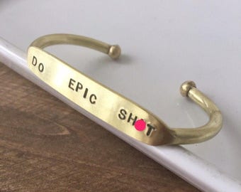 Do Epic Sh*t | Off-Beat Cuff | Graduation Gift | Entrepreneur | Like a boss gift | Funny Jewelry | Curse Jewelry | Do Cool Things | Make it