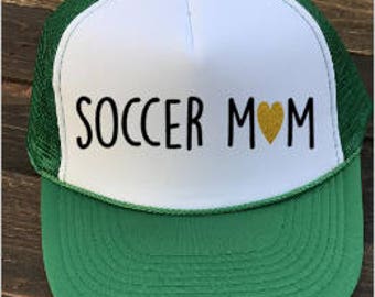 Soccer Mom, Soccer Trucker Hat, Snapback